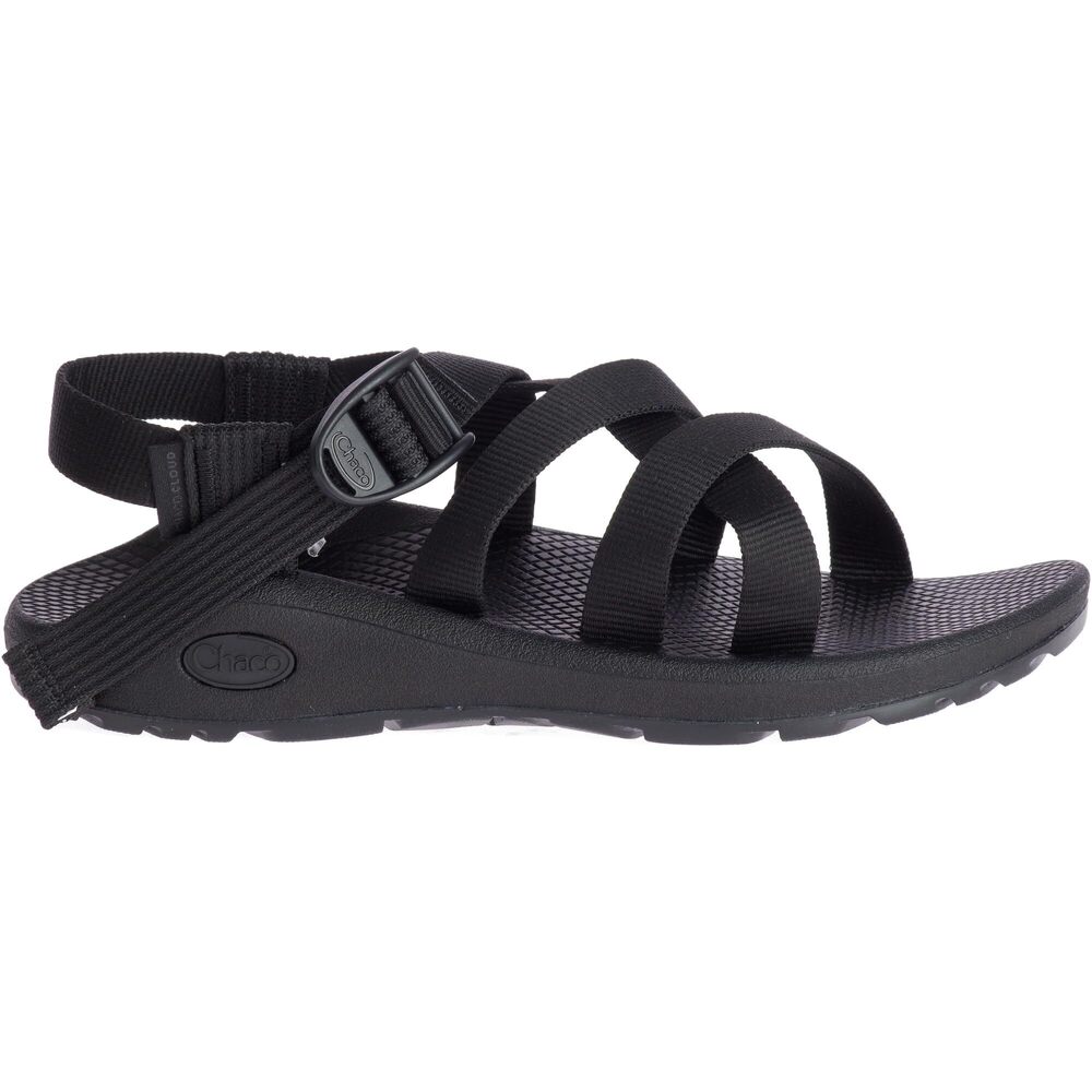 Chaco womens BANDED Z CLOUD Sport Sandal, SOLID BLACK, 7 M US
